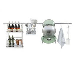 心家宜304不锈钢厨房挂架套装 高效收纳，品质生活